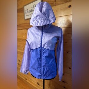 Columbia Girls Large Raincoat in Light Purple and Blue